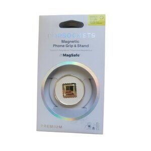 PopSockets PopGrip With Swappable Top Gold Stamp Design For MagSafe Devices